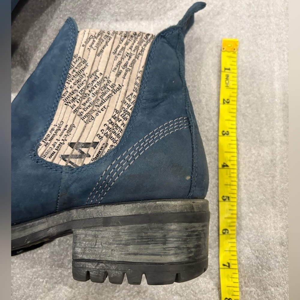 [38/7-7-5]Bueno Lavorazione Artigiana Blue Chelsea Ankle Boots - Picture 4 of 7